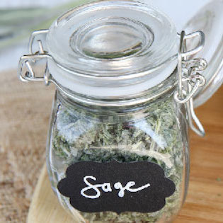 jar of freeze dried sage