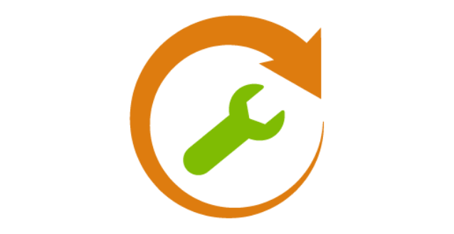 icon of a wrench with a circle arrow around it